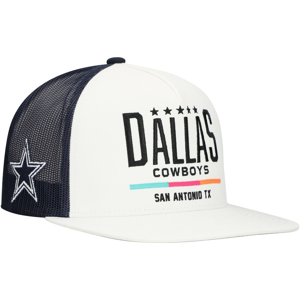 Dallas Cowboys HOOey San Antonio Trucker Snapback Hat – White/Navy | NFL