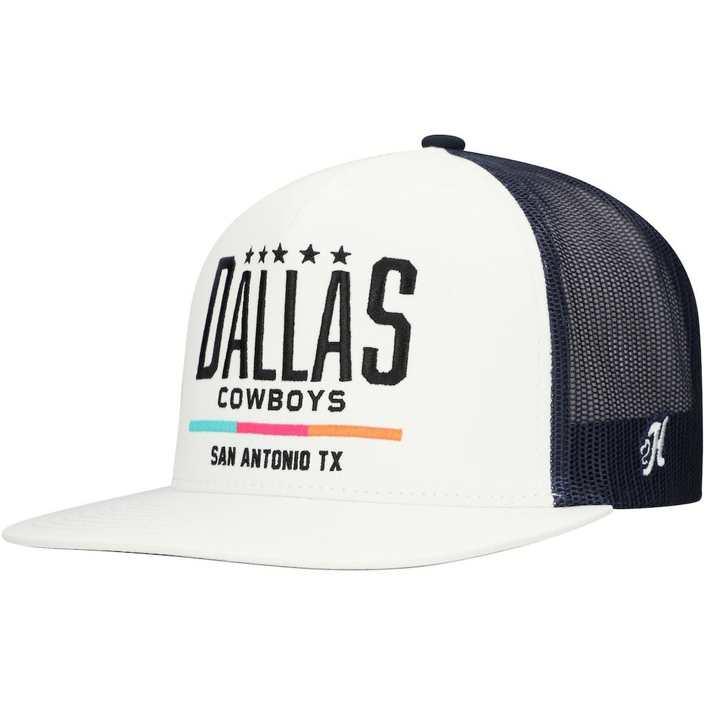 Dallas Cowboys HOOey San Antonio Trucker Snapback Hat – White/Navy | NFL