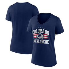 Colorado Avalanche Women's Americana Team V-Neck T-Shirt - Navy - NHL