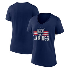 Los Angeles Kings Women's Americana Team V-Neck T-Shirt - Navy - NHL