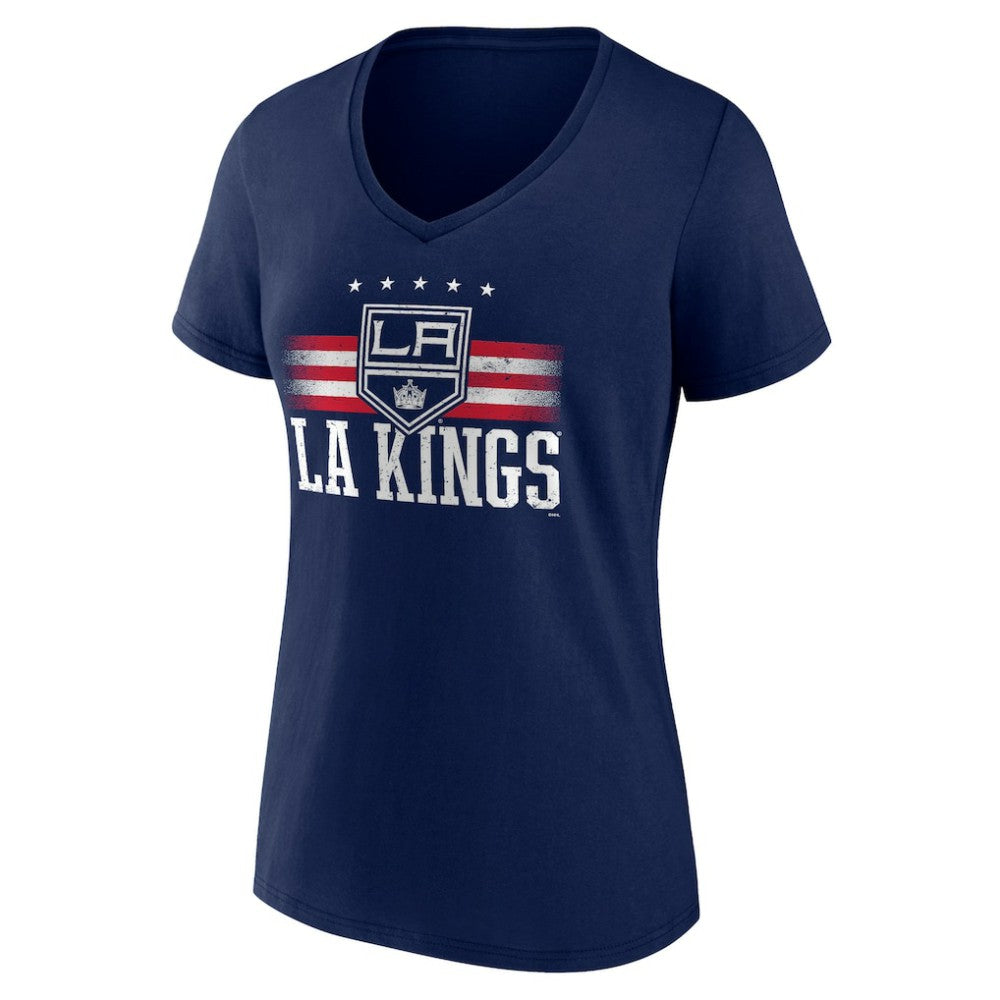 Los Angeles Kings Women's Americana Team V-Neck T-Shirt - Navy - NHL