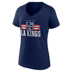 Los Angeles Kings Women's Americana Team V-Neck T-Shirt - Navy - NHL