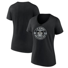 Los Angeles Kings Women's Native V-Neck T-Shirt - Black - NHL