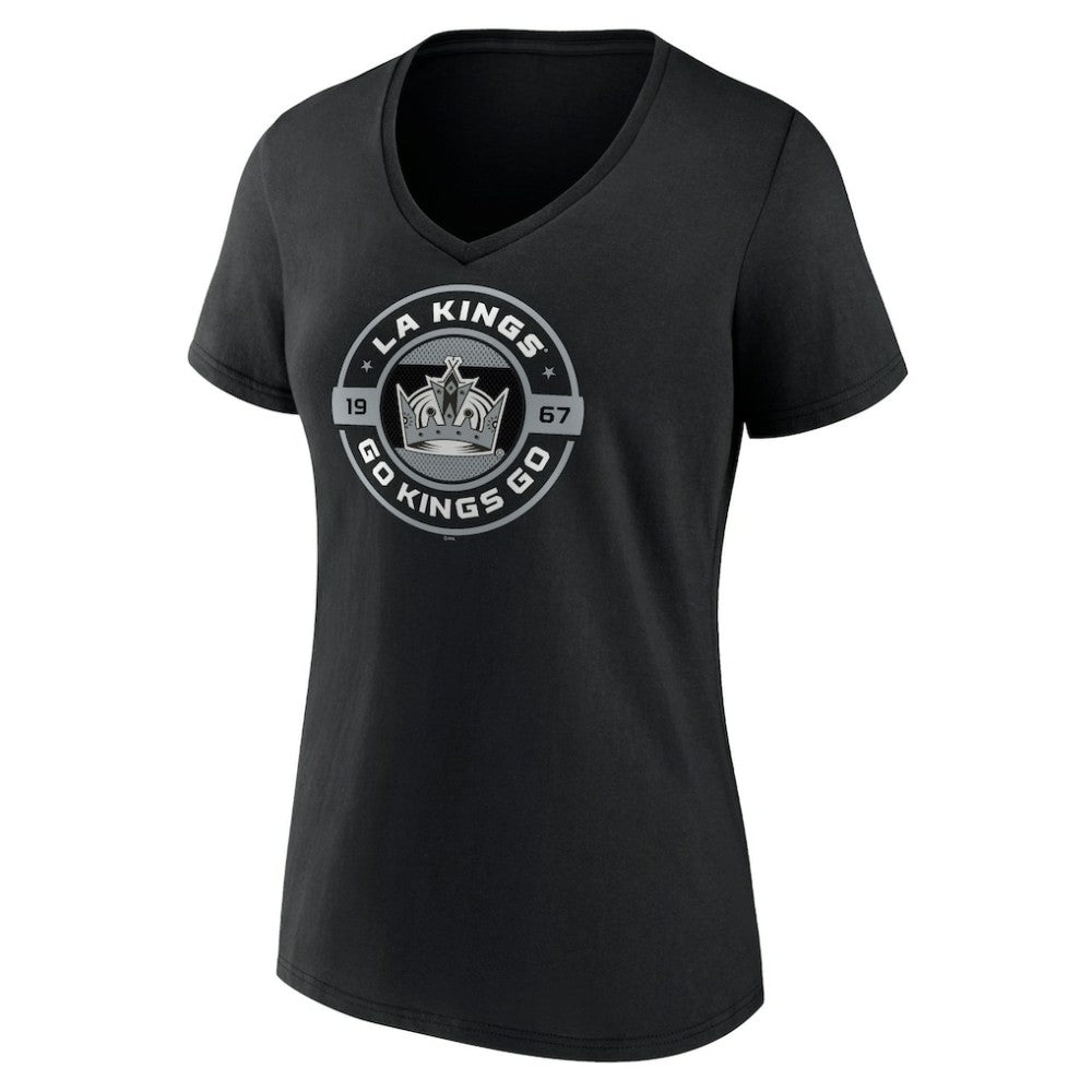 Los Angeles Kings Women's Native V-Neck T-Shirt - Black - NHL