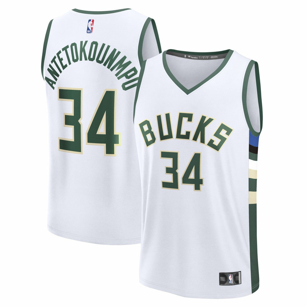 Giannis Antetokounmpo Milwaukee Bucks Fast Break Replica Player Jersey Association Edition White - NBA