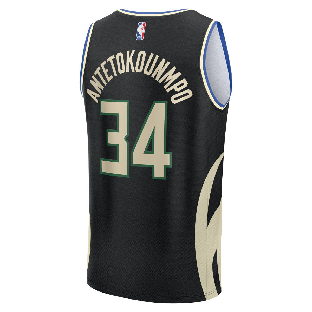 Giannis Antetokounmpo Milwaukee Bucks Fast Break Replica Player Jersey Statement Edition Black - NBA