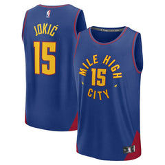 Nikola Jokic Denver Nuggets Fast Break Replica Player Jersey Statement Editi- Blue - NBA