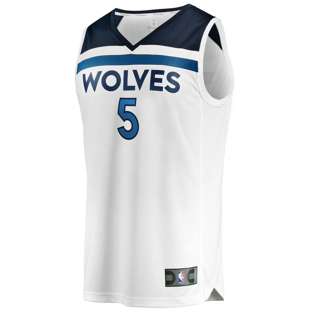 Anthony Edwards Minnesota Timberwolves Fast Break Replica Player Jersey Association Edition White - NBA