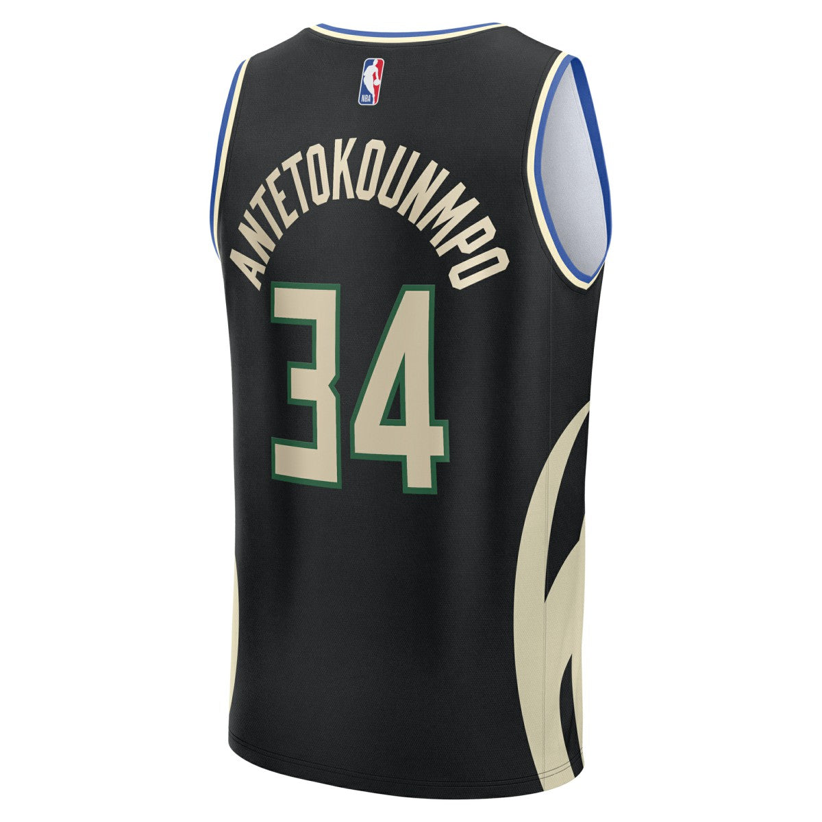 Giannis Antetokounmpo Milwaukee Bucks Youth Fast Break Replica Player Jersey Statement Edition Black - NBA