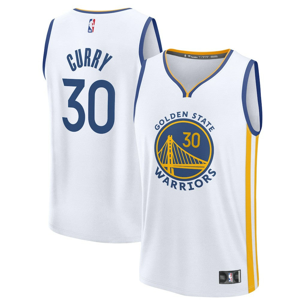 Stephen Curry Golden State Warriors Youth Fast Break Replica Player Jersey Association Editi- White - NBA
