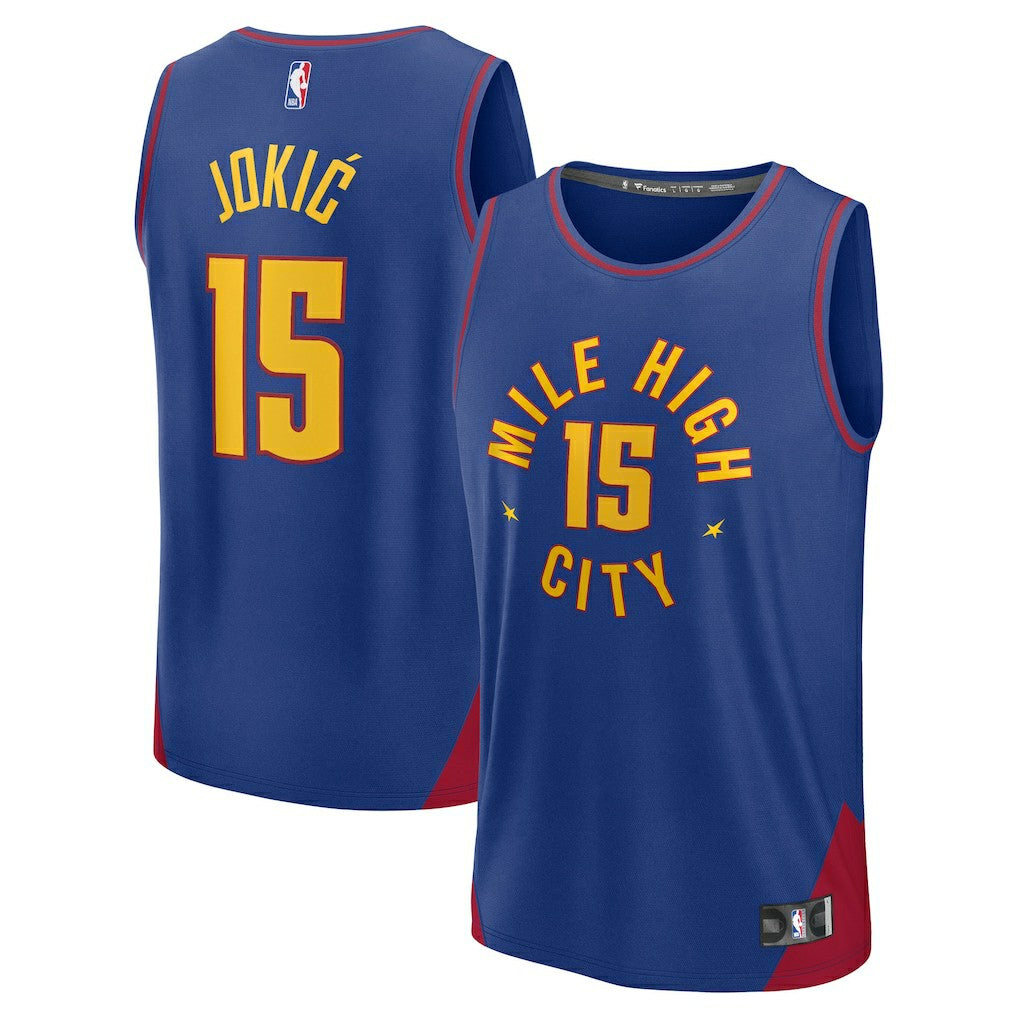 Nikola Jokic Denver Nuggets Youth Fast Break Replica Player Jersey Statement Editi- Blue - NBA