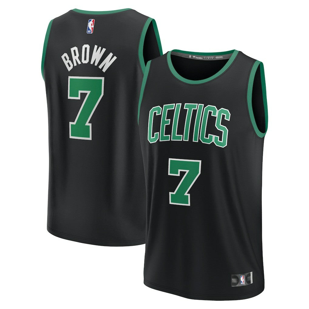 Jaylen Brown Boston Celtics Youth Fast Break Replica Player Jersey Statement Edition Black - NBA