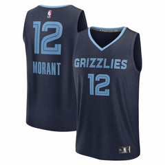 Ja Morant Memphis Grizzlies Youth Fast Break Replica Player Jersey Icon Edition Navy - NBA