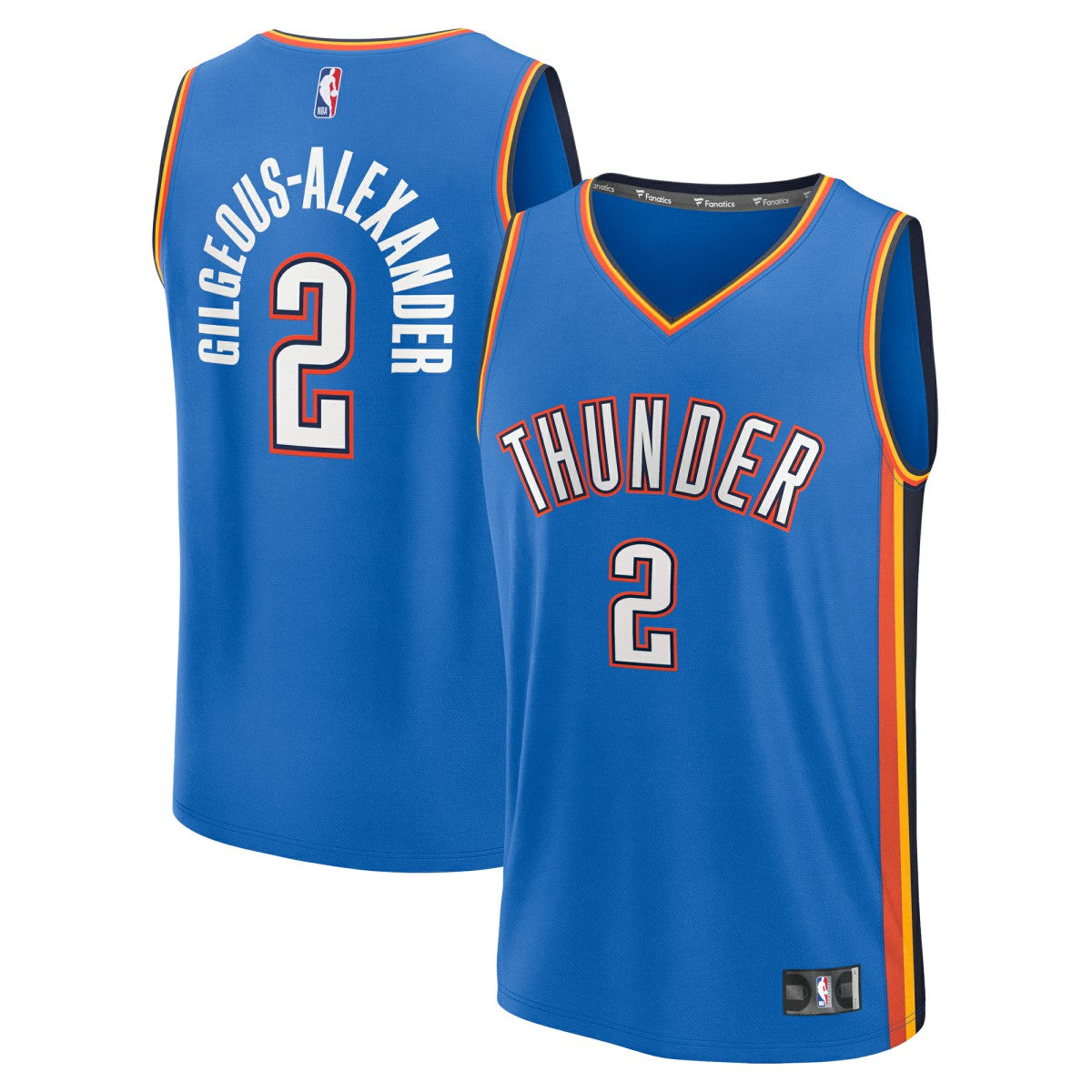 Shai Gilgeous-Alexander Oklahoma City Thunder Youth Fast Break Replica Player Jersey Icon Edition Blue - NBA