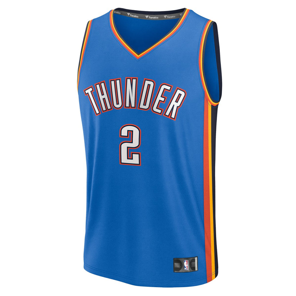 Shai Gilgeous-Alexander Oklahoma City Thunder Youth Fast Break Replica Player Jersey Icon Edition Blue - NBA