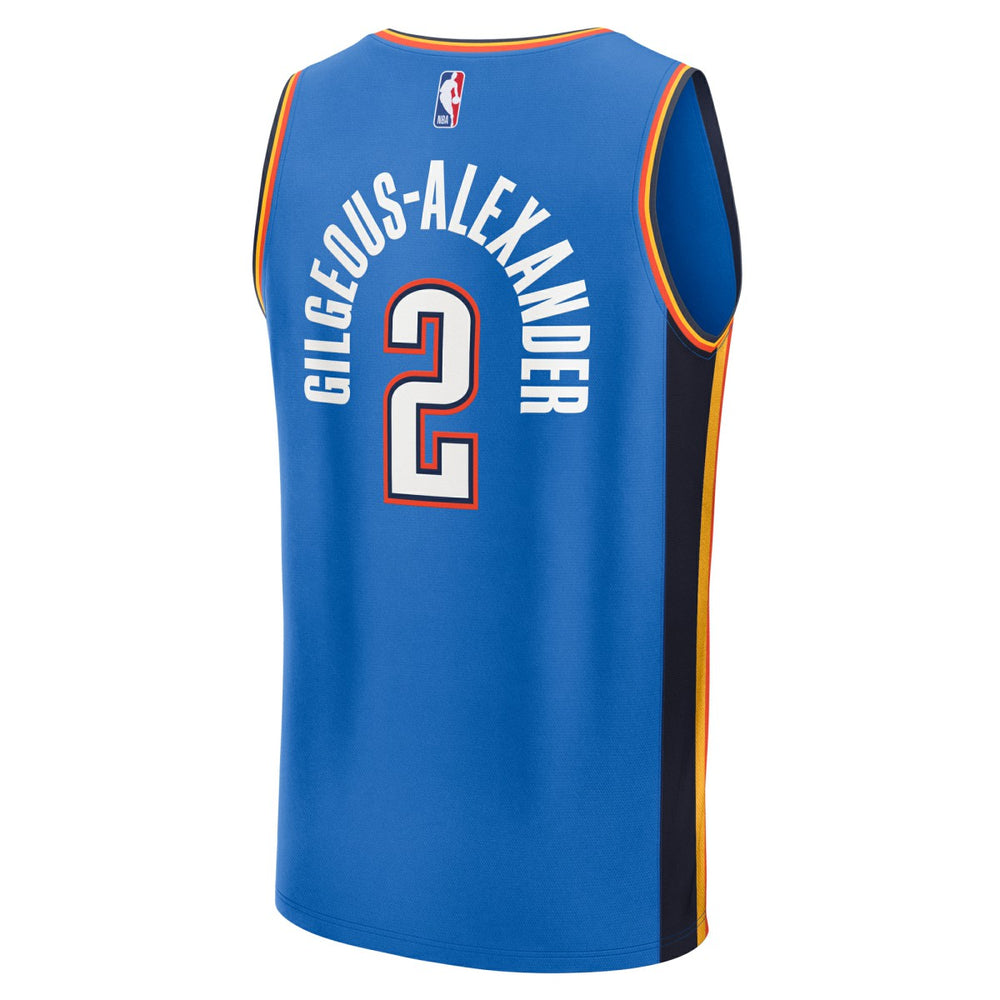 Shai Gilgeous-Alexander Oklahoma City Thunder Youth Fast Break Replica Player Jersey Icon Edition Blue - NBA