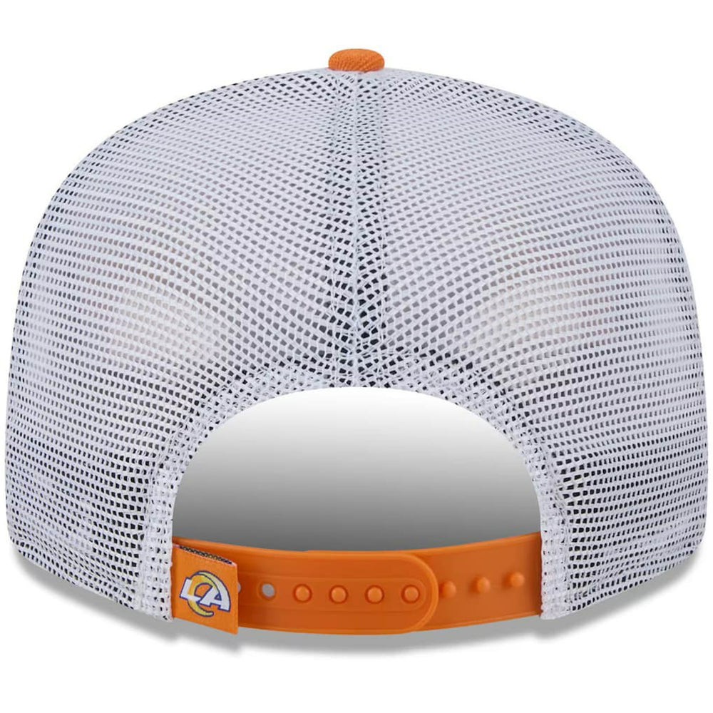Los Angeles Rams New Era Citrus 9FIFTY Trucker Snapback Hat Orange | NFL