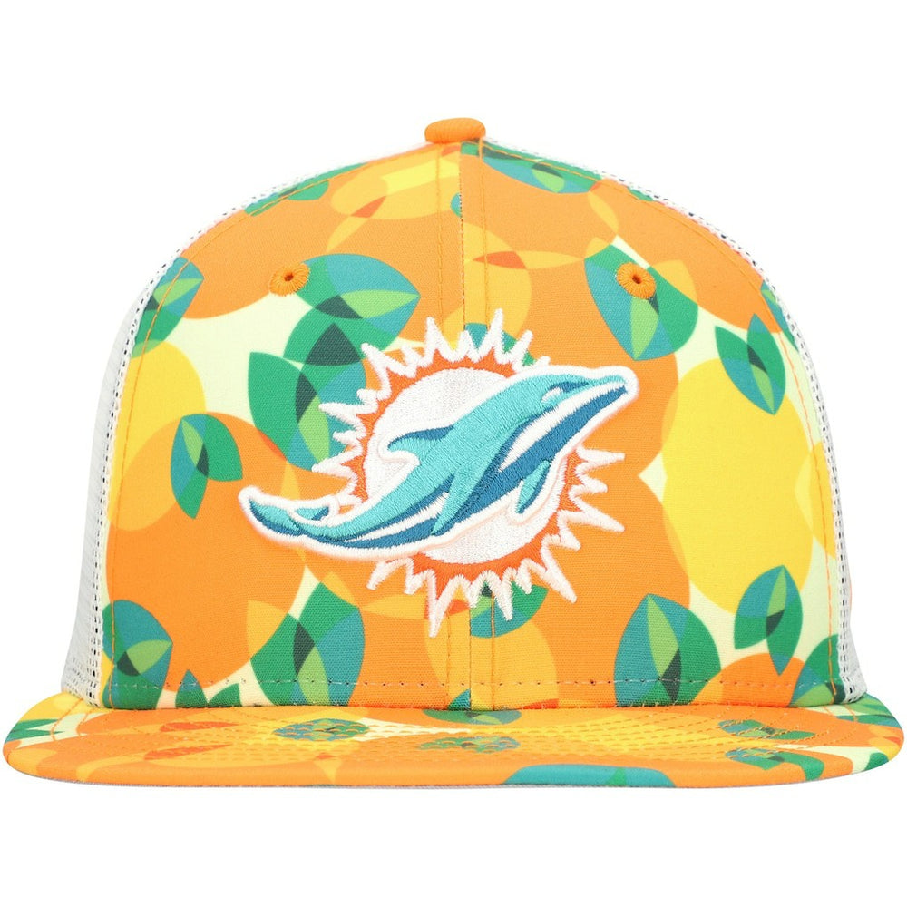 Miami Dolphins New Era Citrus 9FIFTY Trucker Snapback Hat Orange | NFL