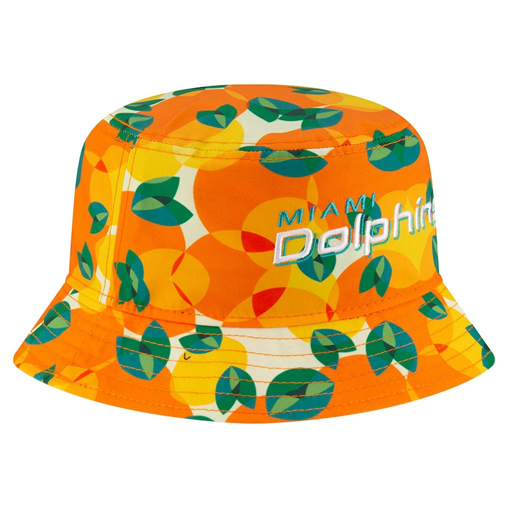 Miami Dolphins New Era Citrus Bucket Hat Orange | NFL