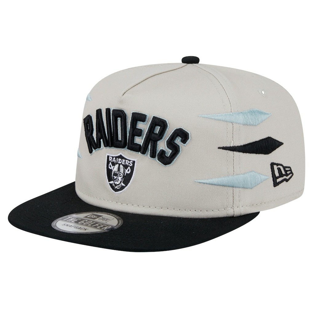 Las Vegas Raiders New Era Athletic Golfer Snapback Hat Stone/Black | NFL