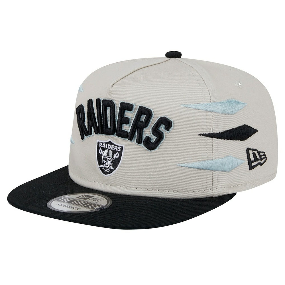 Las Vegas Raiders New Era Athletic Golfer Snapback Hat Stone/Black | NFL