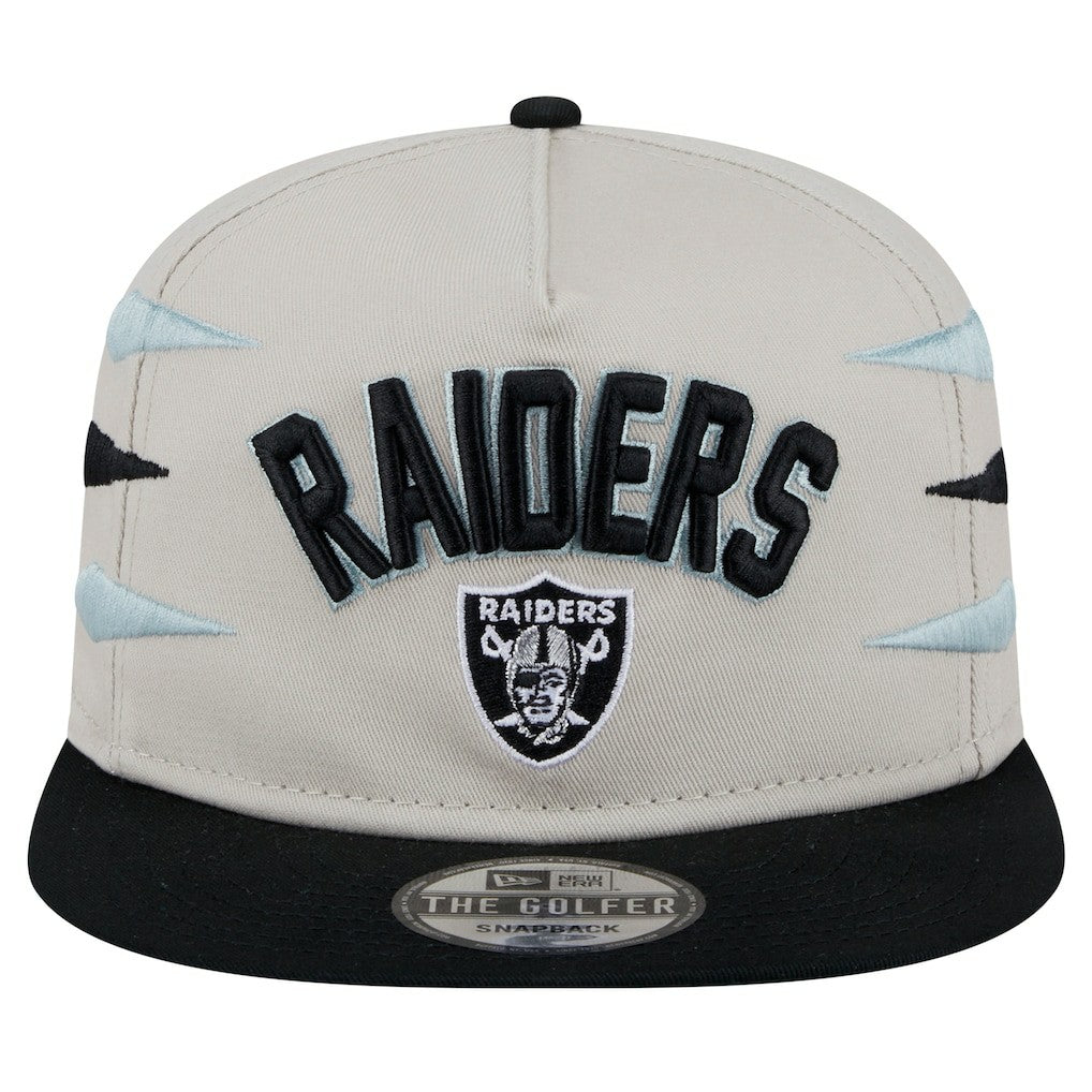 Las Vegas Raiders New Era Athletic Golfer Snapback Hat Stone/Black | NFL