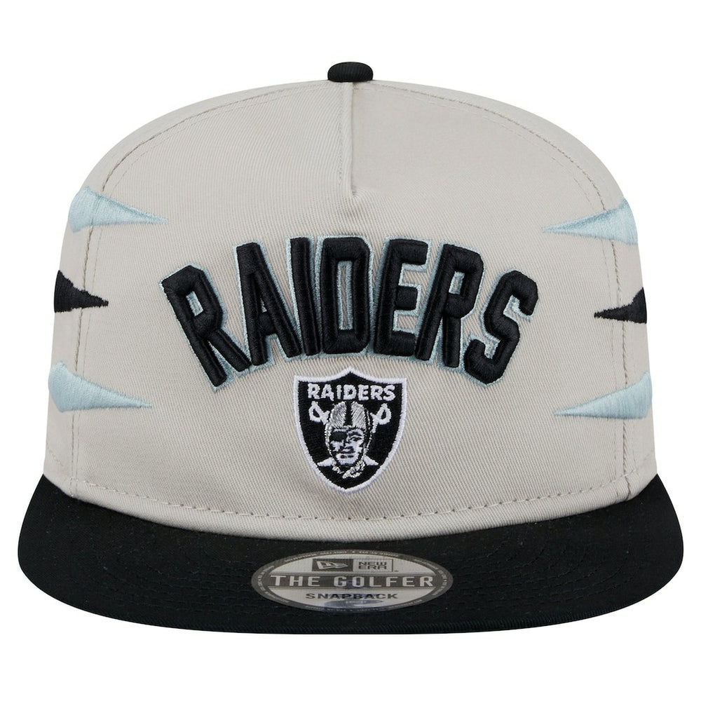 Las Vegas Raiders New Era Athletic Golfer Snapback Hat Stone/Black | NFL