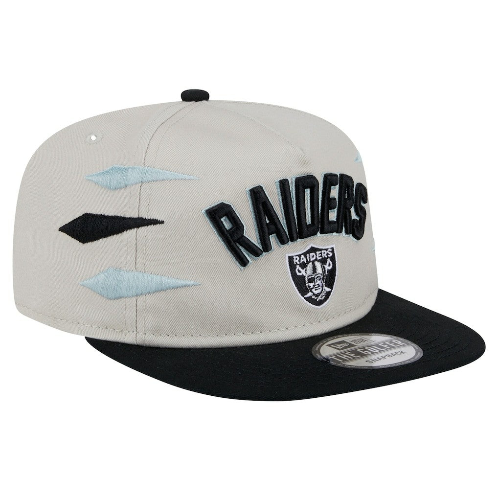 Las Vegas Raiders New Era Athletic Golfer Snapback Hat Stone/Black | NFL