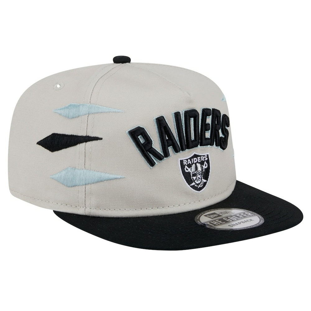Las Vegas Raiders New Era Athletic Golfer Snapback Hat Stone/Black | NFL