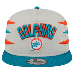Miami Dolphins New Era Athletic Golfer Snapback Hat Stone/Aqua | NFL