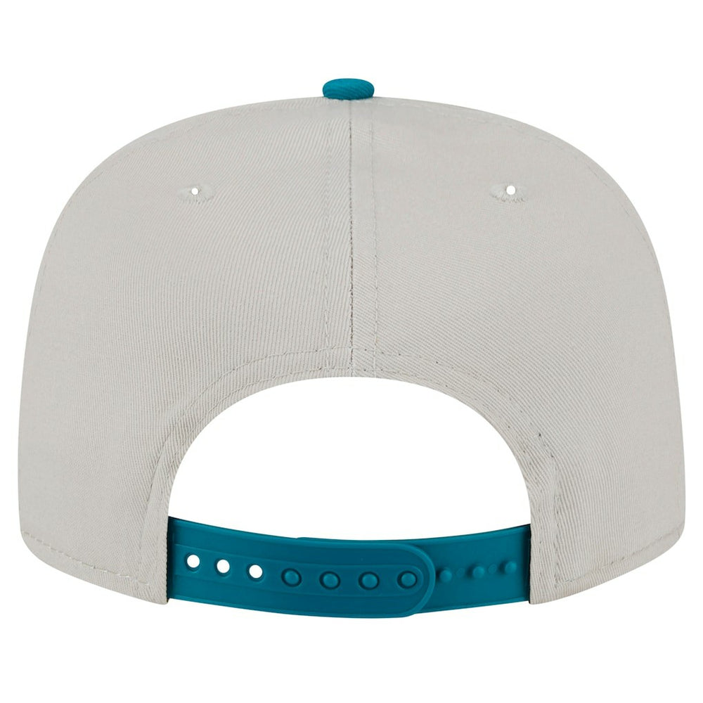 Miami Dolphins New Era Athletic Golfer Snapback Hat Stone/Aqua | NFL