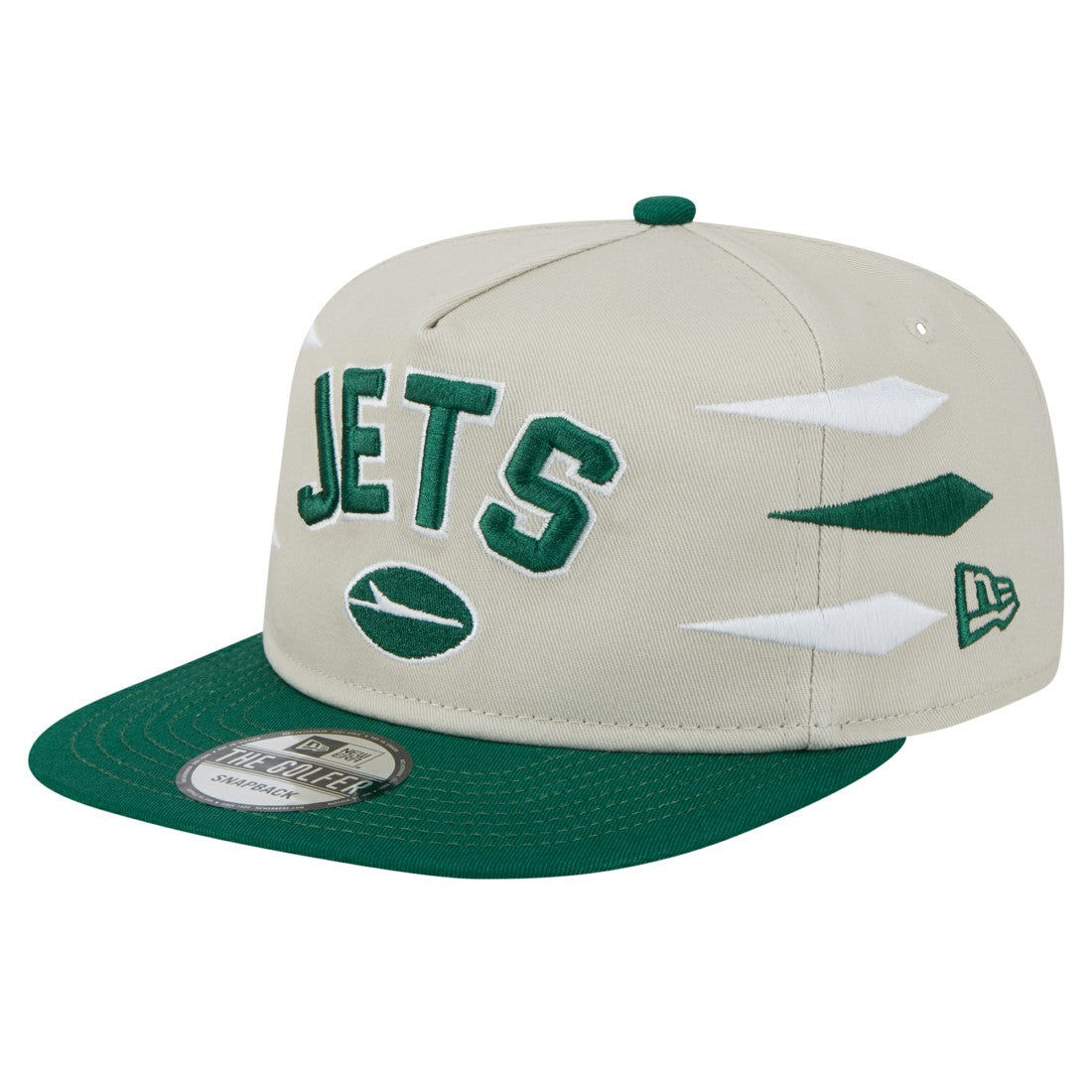 New York Jets New Era Athletic Golfer Snapback Hat Stone/Green | NFL