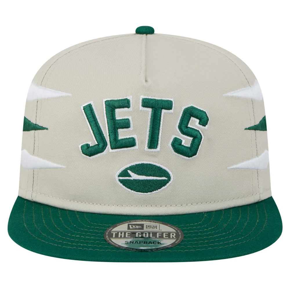 New York Jets New Era Athletic Golfer Snapback Hat Stone/Green | NFL