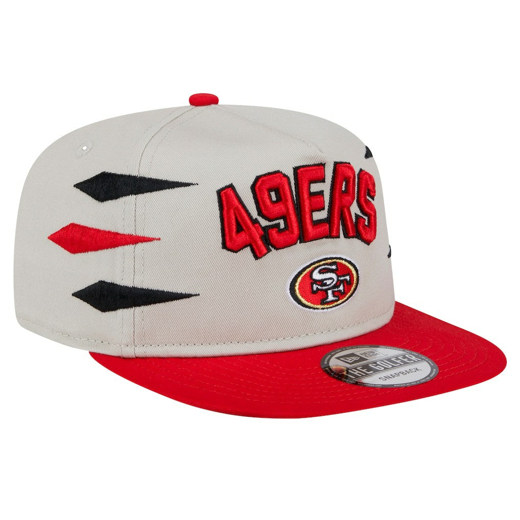 San Francisco 49ers New Era Athletic Golfer Snapback Hat Stone/Scarlet | NFL