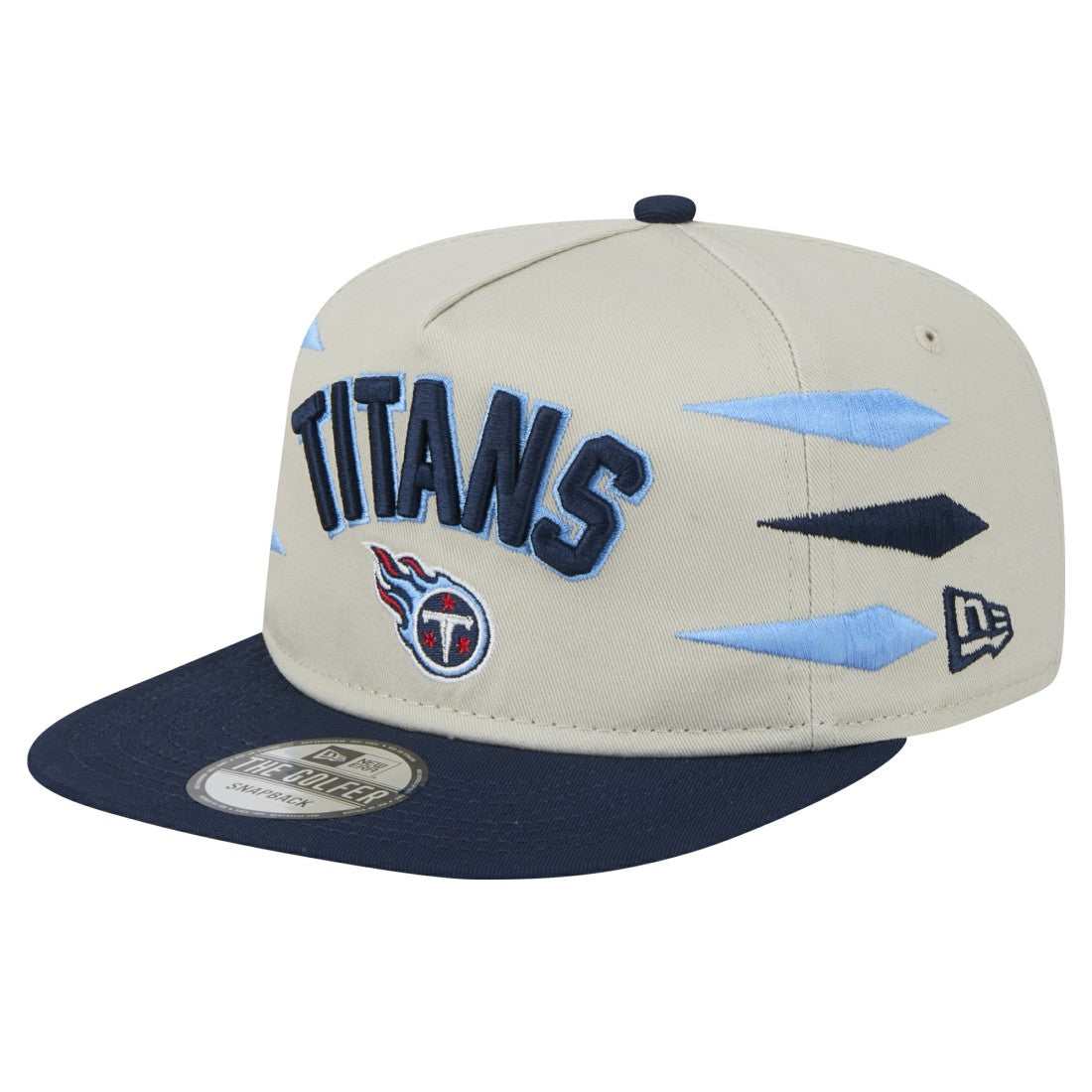 Tennessee Titans New Era Athletic Golfer Snapback Hat Stone/Navy | NFL