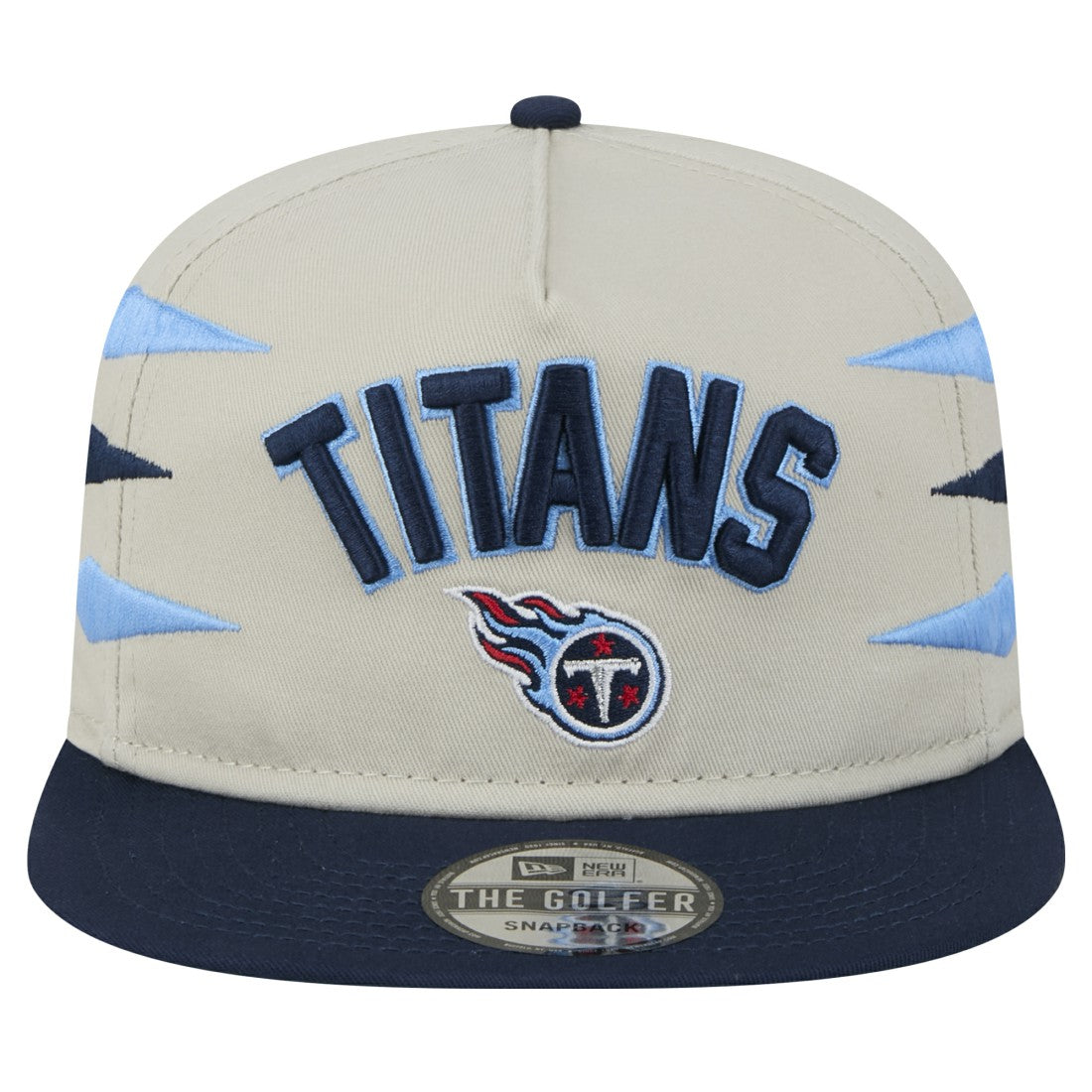 Tennessee Titans New Era Athletic Golfer Snapback Hat Stone/Navy | NFL