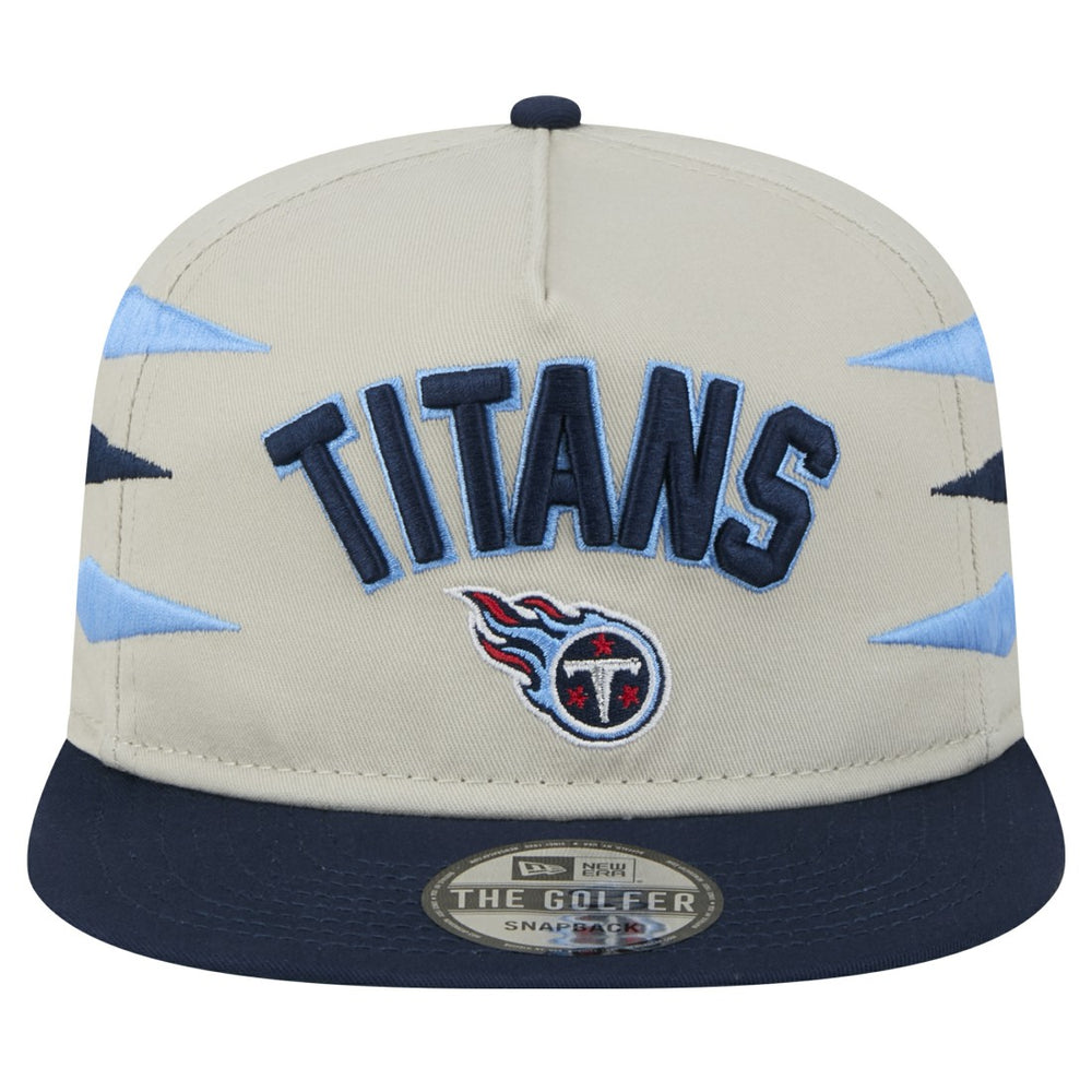 Tennessee Titans New Era Athletic Golfer Snapback Hat Stone/Navy | NFL
