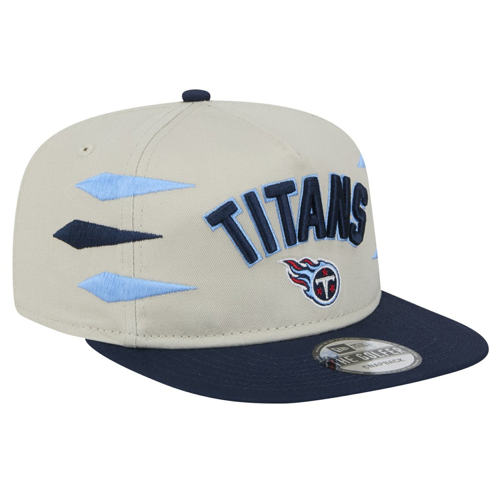 Tennessee Titans New Era Athletic Golfer Snapback Hat Stone/Navy | NFL