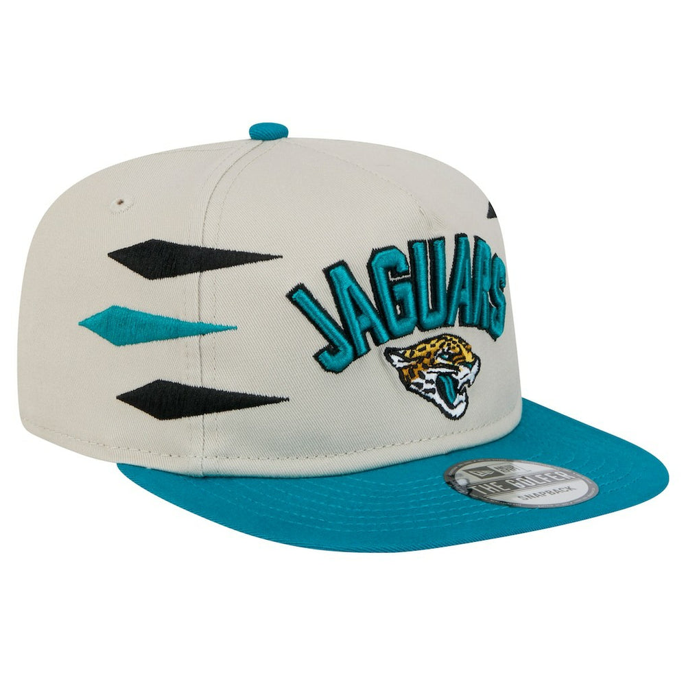 Jacksonville Jaguars New Era Athletic Golfer Snapback Hat Stone/Teal | NFL
