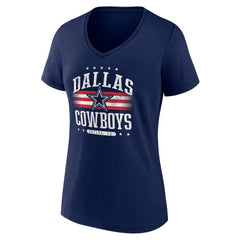 Dallas Cowboys Women's Americana Team V-Neck T-Shirt Navy | NFL