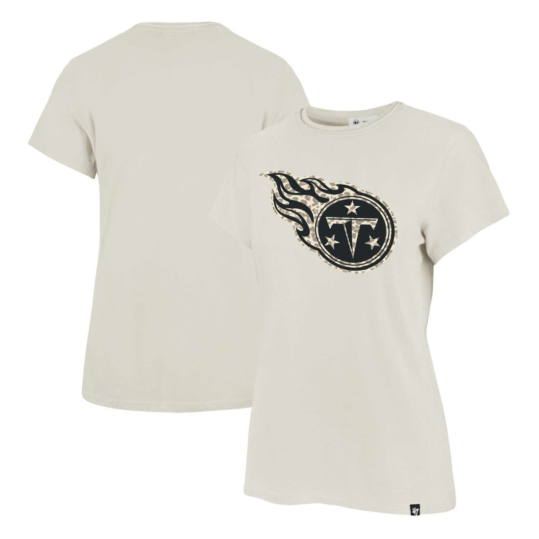 Tennessee Titans '47 Women's Panthera Frankie T-Shirt Cream | 47 brand