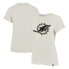 Miami Dolphins '47 Women's Panthera Frankie T-Shirt Cream | 47 brand
