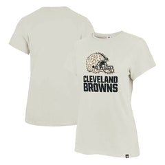 Cleveland Browns '47 Women's Panthera Frankie T-Shirt Cream | 47 brand