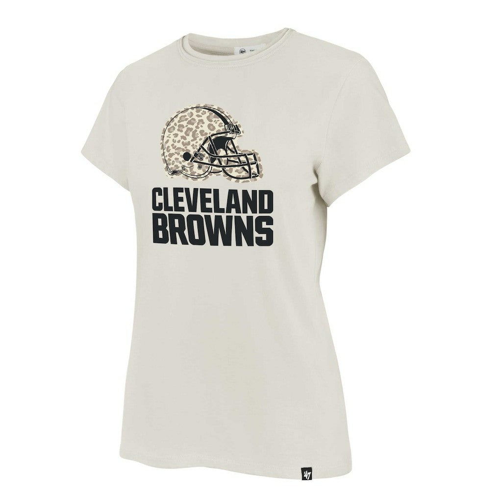 Cleveland Browns '47 Women's Panthera Frankie T-Shirt Cream | 47 brand