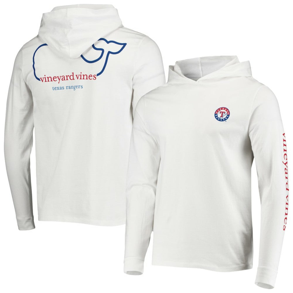 Texas Rangers Vineyard Vines Long Sleeve Hoodie T-Shirt - MLB