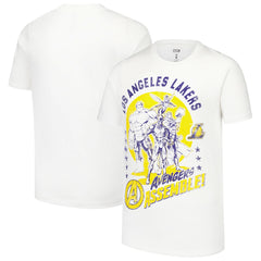 Los Angeles Lakers Youth NBA x Marvel Avengers Squad T-Shirt White - NBA