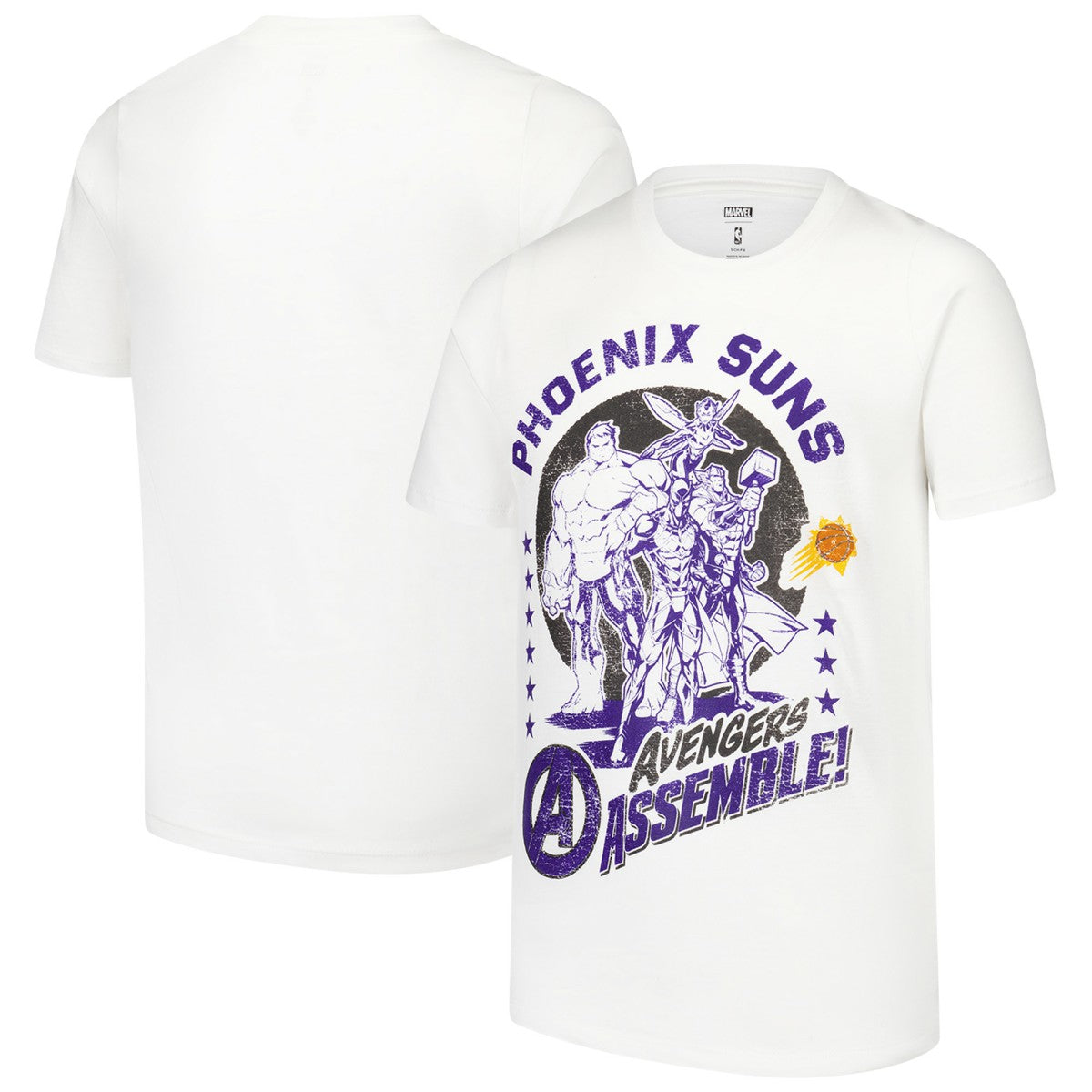 Phoenix Suns Youth NBA x Marvel Avengers Squad T-Shirt White - NBA