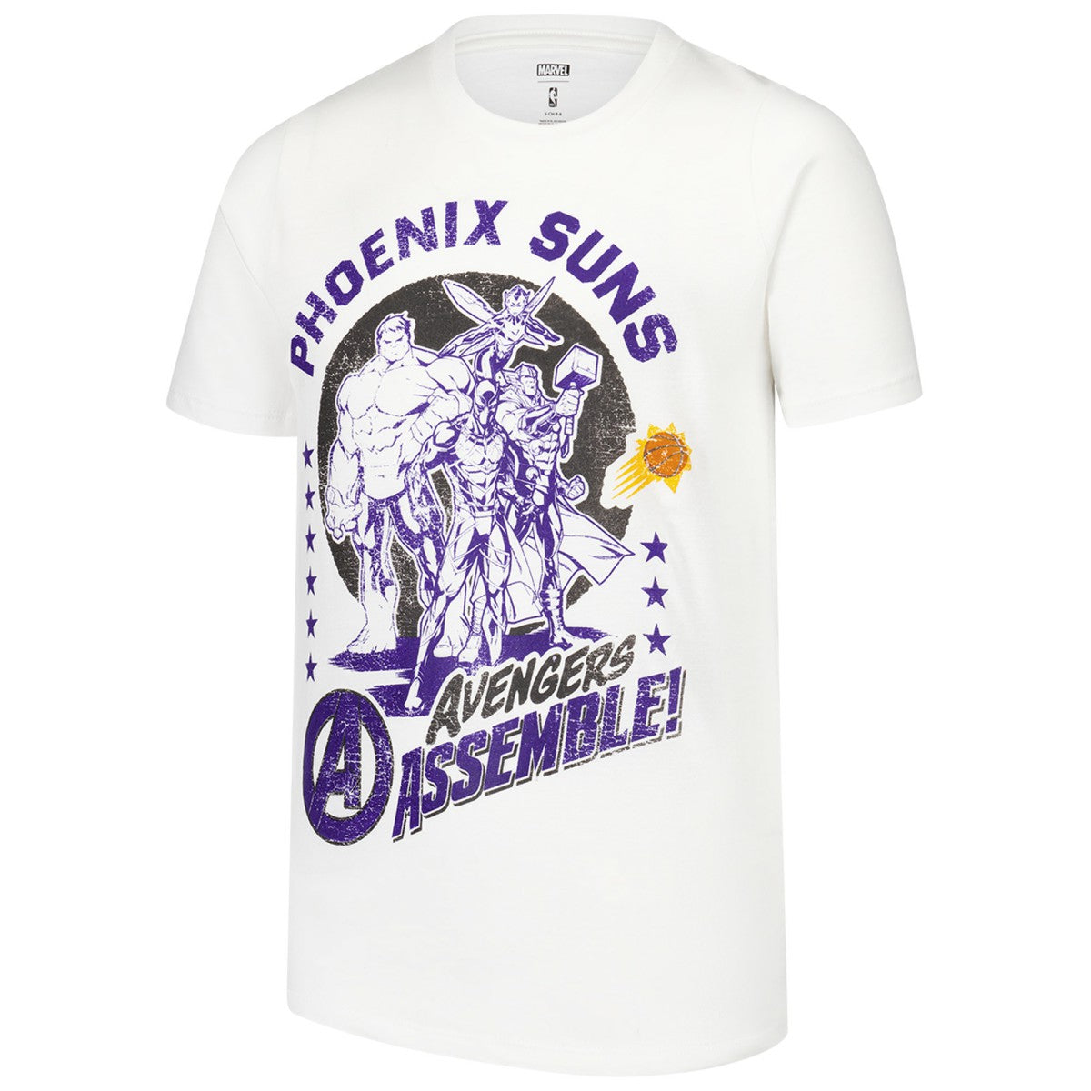 Phoenix Suns Youth NBA x Marvel Avengers Squad T-Shirt White - NBA