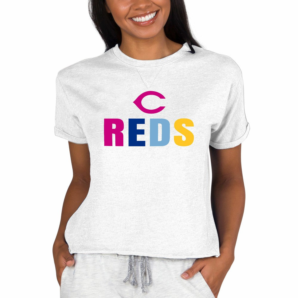 Cincinnati Reds Concepts Sport Women's Mainstream Terry Sweatshirt - MLB