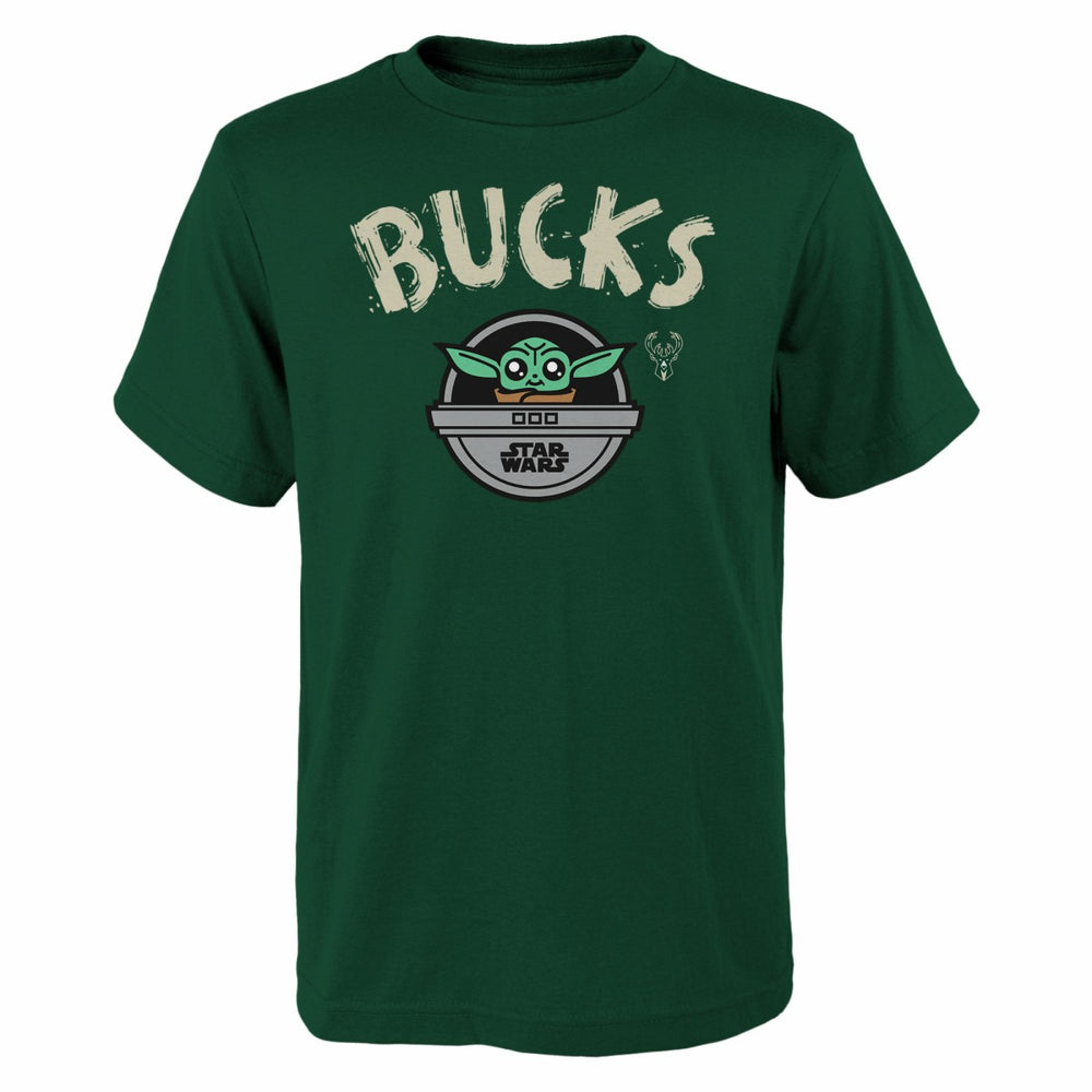 Milwaukee Bucks Youth Star Wars The Child T-Shirt Hunter Green - NBA